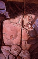 Ceramic Mural. Detail: Woman