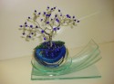 Cobalt Blue Tree Sculpture