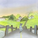 Alley Cat Gazes Across The Bridge