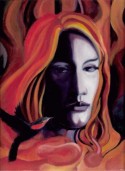 woman with bird