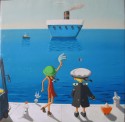 Blue ship