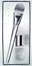 Estudio de pincel y botella