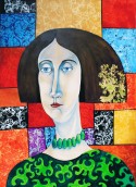 Dama con collar verde