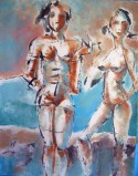DEUX FEMMES A LA PLAGE