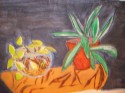 Plantas sobre azul
