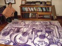 Mural sobre baldosa Fiesta de guitarras