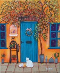 Puerta azul