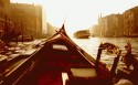 lone gondola on grand canal -venice