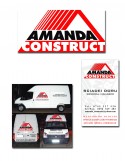 business card, logo for Amanda Construct Company,