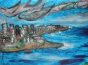 volando sobre la ciudad
