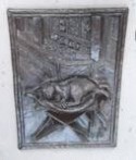 Cat in relif bronze