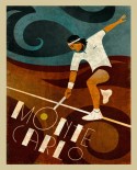 Monte Carlo Vintage Tennis Poster