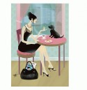 Lady at table