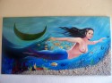agua de seda azul