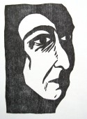 black and white face