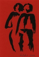 two people on red
