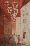 Franz Kafka Faces over the city