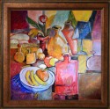Still life with blue lamp