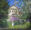 Spring in a manor