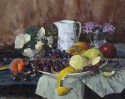Still-life with a white coffee pot
