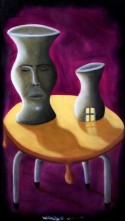 Coffee table and vase wacky anthropomorphic
