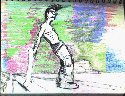 punk skateboarder color pencils