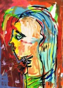 Rostro de mujer de perfil