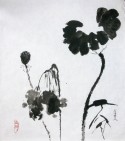 Lotus II  ink on rice paper