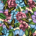 Flowers and Butterflies 