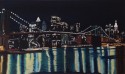 New Yorks Brooklin Bridge by night