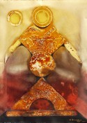 VU 81 Woman with outsreadet arms
