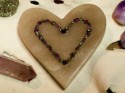 Heart with Amethyst and Pyrite