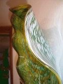 green and yellow fluted bowl