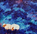 Sheep. In blue