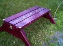 Hand made Garden Bench with Carved artwork