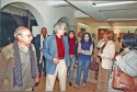Artist Mohsen Attya in his exhibition