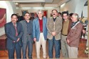 Artist Mohsen Attya in his exhibition