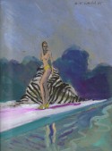 Bikini Babe with Zebra Chair at Pool