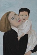 Abuela y Santi / oil