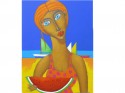 MUJER EN LA PLAYA