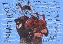 Loch playing bagpipe