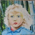 Portrait - 80 x 80 cm - huile sur toile - solde