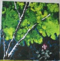 L'arbre - 80 x 80 cm - huile sur toile