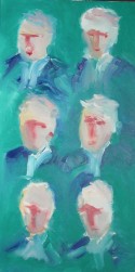 Portrait multiples - huile sur toile