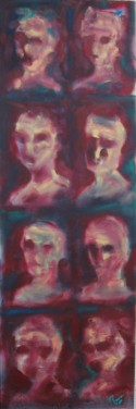 Portrait multiples - huile sur toile