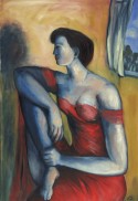 Woman Contemplating Her Shadow