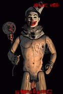 Cirque Noir Clown with Red Balloon