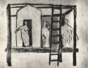teatro, theatre, Theater drypoint etching