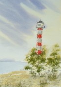 Lighthouse on the river Elbe, landscape no. 701