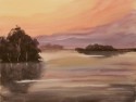 Lake in the evening, landscape 644